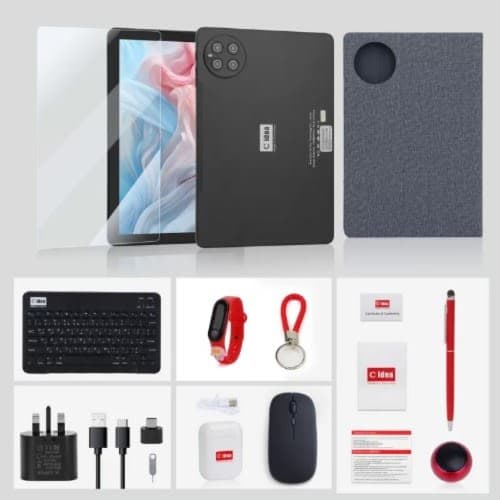 C Idea Cm8800 Plus Tablet With Keyboard - 10.1" - 512GB ROM - 8GB RAM - 5g Sim - 10000mAh - Black