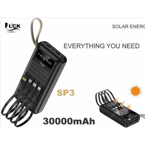 Solar Energy Power Bank For All Mobile Phones 30000mAh