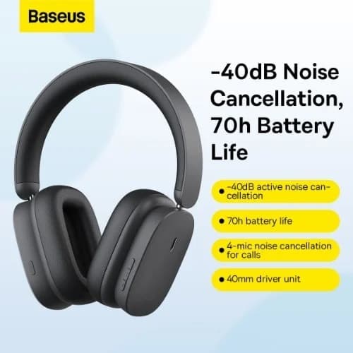 Bowie H1 Hybrid Anc Wireless Headphones 4-mics Enc Bluetooth 5.2 40mm Driver Hifi