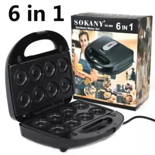 Sokany 6 In 1 Switchable Waffle And Sandwich Maker - 750W