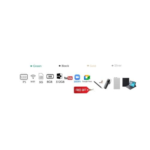 Discover Note 17 Plus Tablet with Keyboard - 5G - 10.1" - 512GB ROM - 8GB RAM - 6000mAh - SILVER