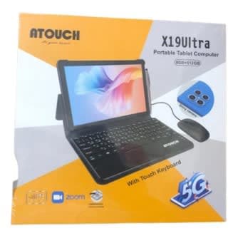X19 Ultra Tablet PC with Keyboard - 10" - 512GB ROM - 8GB RAM - 5G Dual SIM - 6000mAh - Gold
