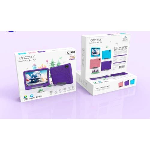 Discover K100 Android Tablet PC - 10.1" - 256GB ROM - 6GB RAM - 5G Dual SIM - 5000mAh - Blue