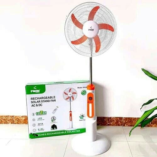 16" Solar Rechargeable Standing Fan