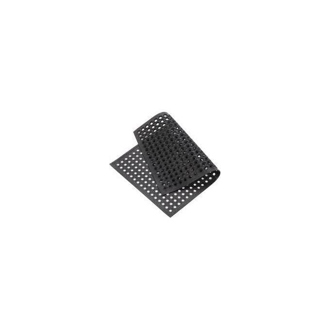 Anti-Slip Pure Hollow Water Resistant Door Foot Floor Mat -BLACK
