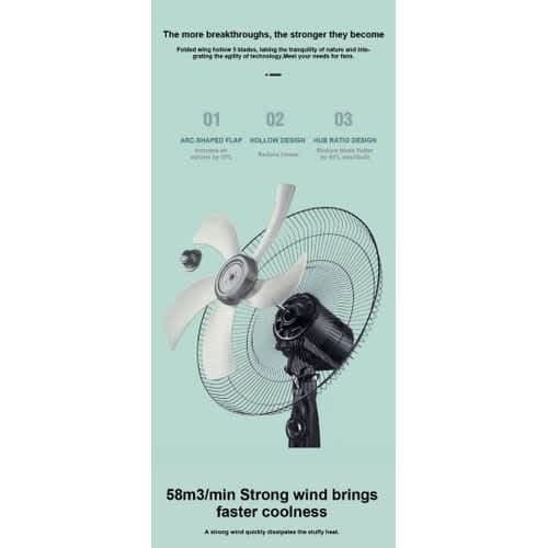 16'' Rechargeable DC Fan - 20W Solar Panel - 7Ah Battery- Lasts 24hrs