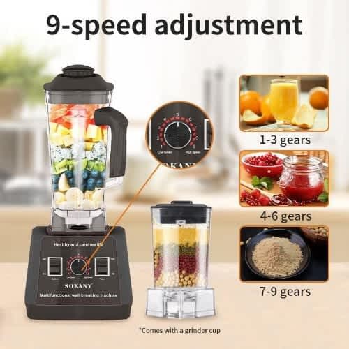 Sk-666 Blender 5000W - 2L - 2 In 1 Cup Food Processor
