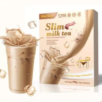 Winstown Slim Milk Tea Nature Flavour | Diet Shake For Weight Loss - 10g X 10 Sachets