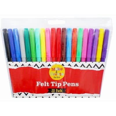 Make & Create Felt Tip Pens - 20-pack