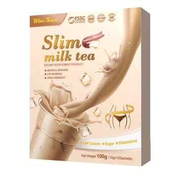 Winstown Slim Milk Tea Nature Flavour | Diet Shake For Weight Loss - 10g X 10 Sachets