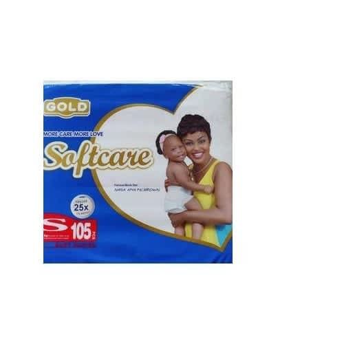 Softcare Baby Diaper Jumbo S (size 2) - 100+5 Count