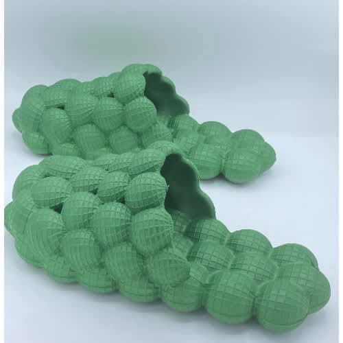 Greenish Bubble Men's Slippers