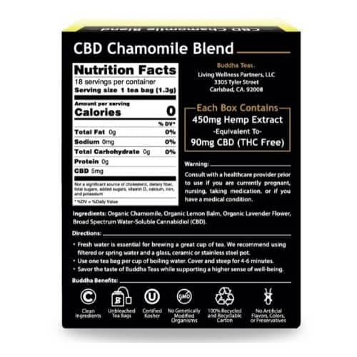 Organic Cbd Chamomile Blend - 18 Tea Bag