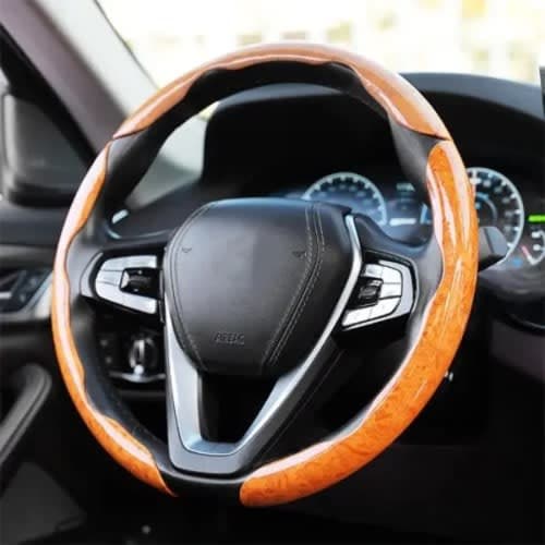 Non-slip Universal Formica Steering Wheel Grip Full Cover - Yellow- 3 Pieces