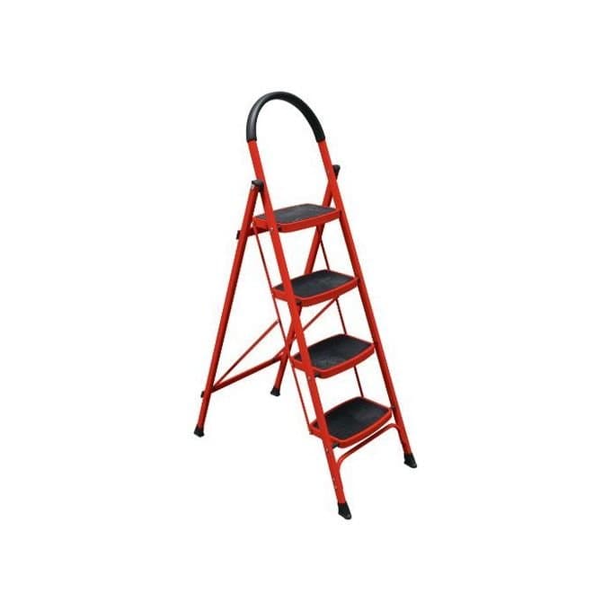 4 Steps Multipurpose Ladder For Home, Office, Store-Red