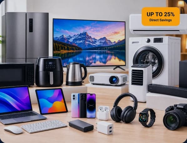 Bulk electronics and home appliances from verified suppliers