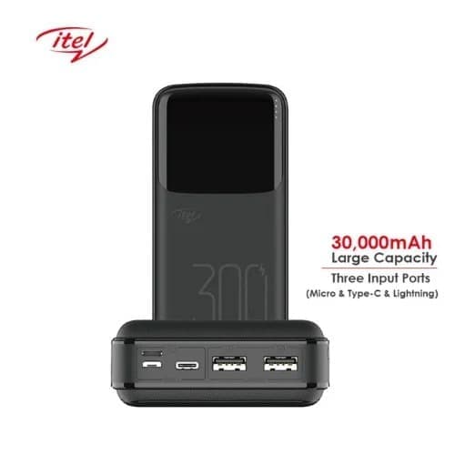 Powerbank - 30000mAh - Black