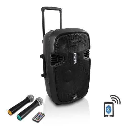 Rechargeable Bluetooth Pa System With Wireless Microphone Radio & Sd/usb - 8 Inches