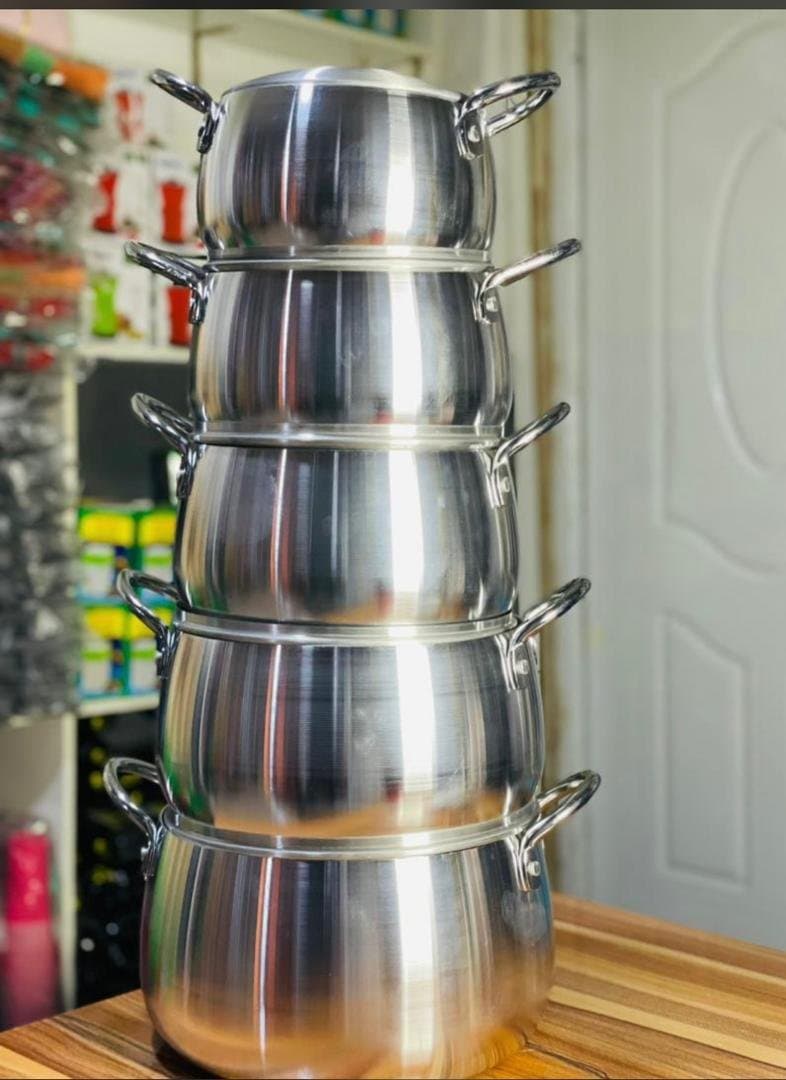 Kinelco 5Pcs Belly Stock Aluminium Pot
