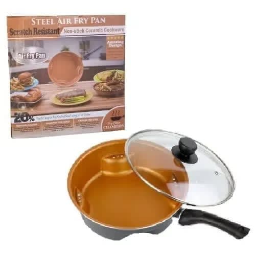 Steel Air Fry Pan With Lid