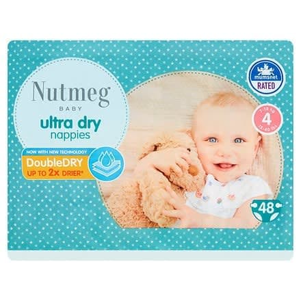 Nutmeg Ultra Dry Nappies Size 4 - 84pack