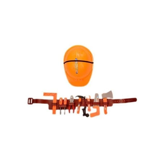 Complete Kid Engineer Play Set With Helmet And Waist Belt