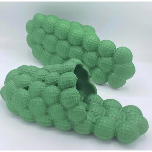 Greenish Bubble Men's Slippers